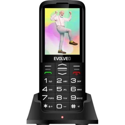 Evolveo - EasyPhone XO, matkapuhelin senioreille, musta