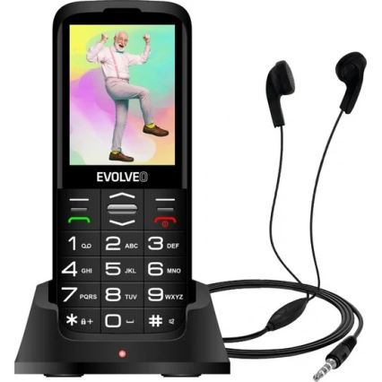 Evolveo - EasyPhone XO, matkapuhelin senioreille, musta