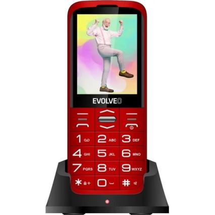 Evolveo - EasyPhone XO, matkapuhelin senioreille, punainen
