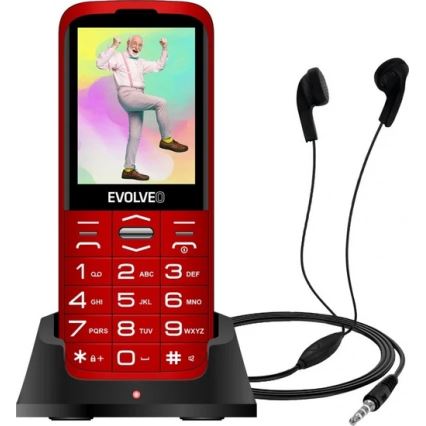 Evolveo - EasyPhone XO, matkapuhelin senioreille, punainen