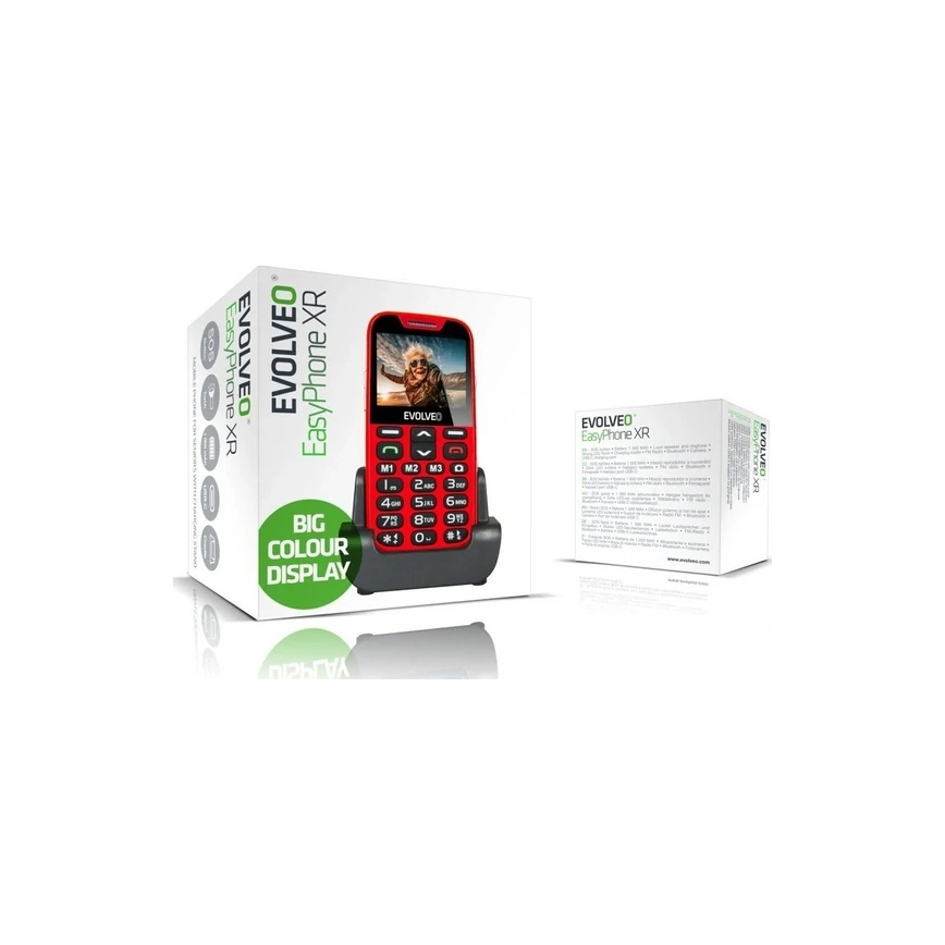 Evolveo - EasyPhone XR 4G senioripuhelin, punainen