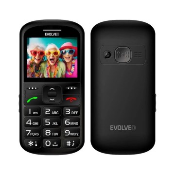 Evolveo - EasyPhone XS, helppokäyttöinen matkapuhelin senioreille, musta