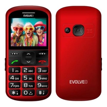 Evolveo - EasyPhone XS mobiilipuhelin senioreille, punainen
