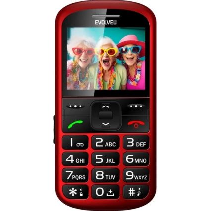 Evolveo - EasyPhone XS mobiilipuhelin senioreille, punainen