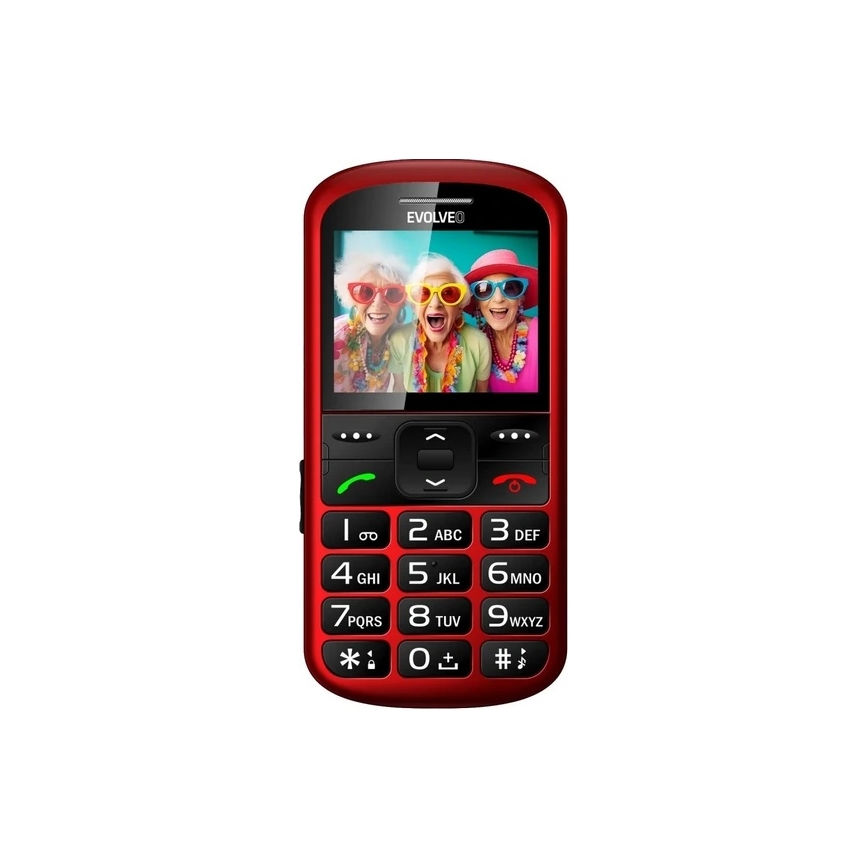 Evolveo - EasyPhone XS mobiilipuhelin senioreille, punainen