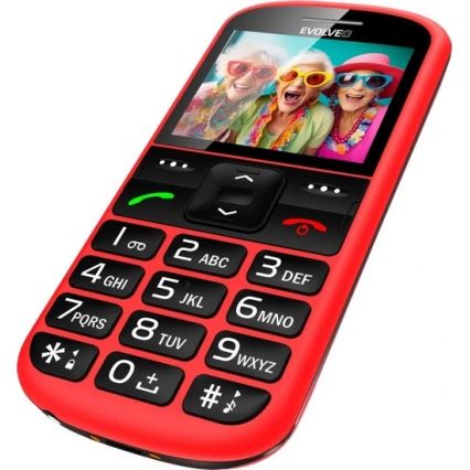Evolveo - EasyPhone XS mobiilipuhelin senioreille, punainen