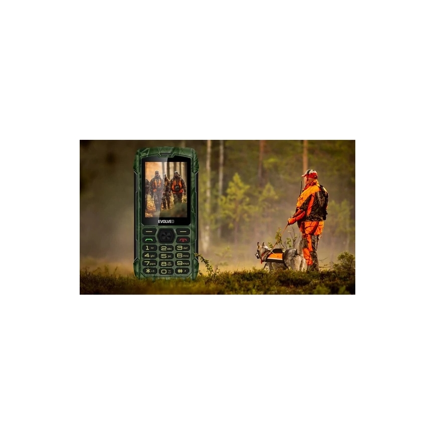 Evolveo - StrongPhone H1 – vesitiivis Dual SIM -puhelin, metsästyskamuflaasi