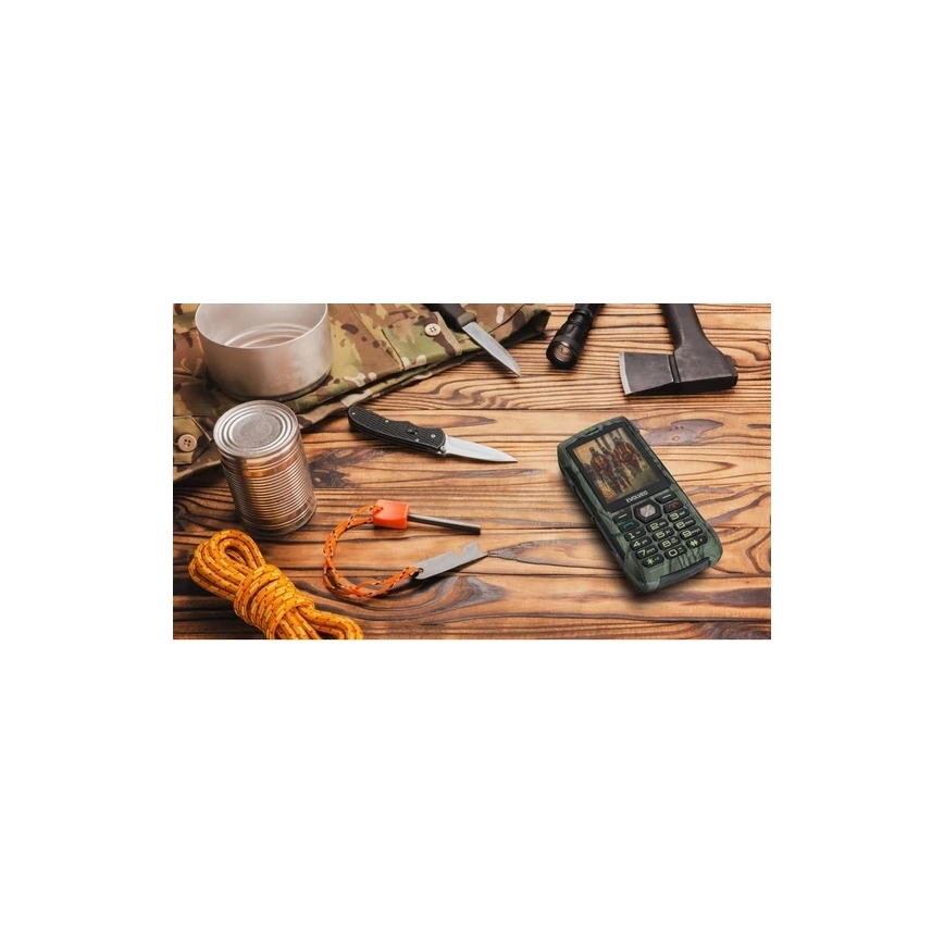 Evolveo - StrongPhone H1 – vesitiivis Dual SIM -puhelin, metsästyskamuflaasi