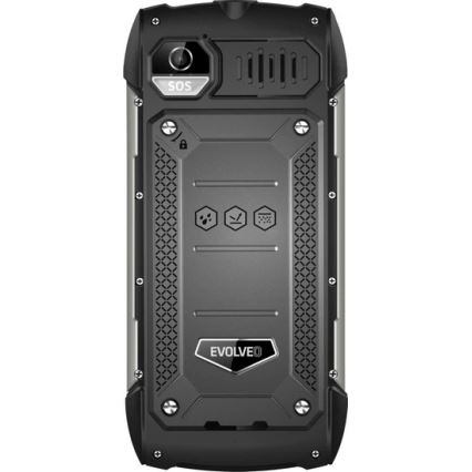 Evolveo - StrongPhone H1 vesitiivis Dual-SIM-puhelin musta/hopea