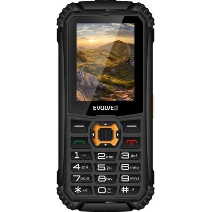 Evolveo - StrongPhone Q1 vesitiivis kaksois-SIM-puhelin musta/oranssi