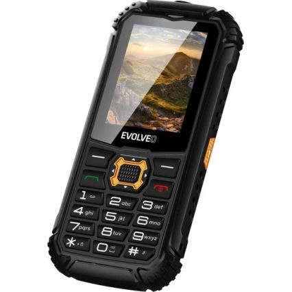 Evolveo - StrongPhone Q1 vesitiivis kaksois-SIM-puhelin musta/oranssi
