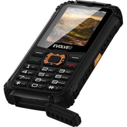 Evolveo - StrongPhone Q1 vesitiivis kaksois-SIM-puhelin musta/oranssi
