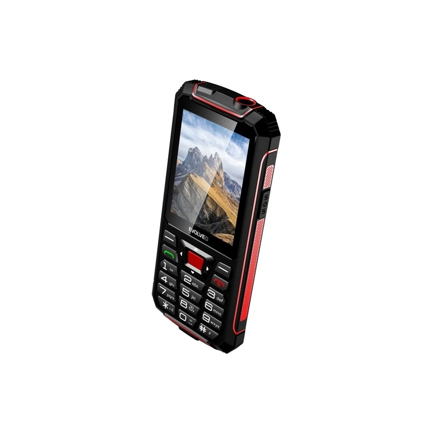 Evolveo - StrongPhone W4 vedenkestävä Dual-SIM-puhelin musta/punainen