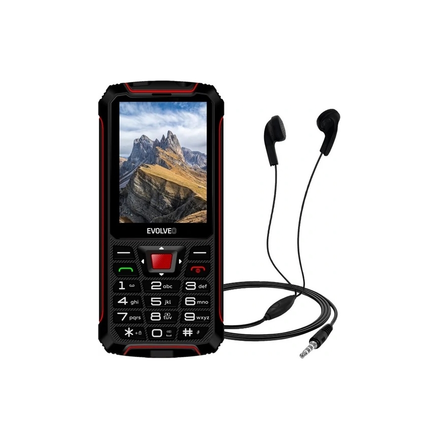 Evolveo - StrongPhone W4 vedenkestävä Dual-SIM-puhelin musta/punainen