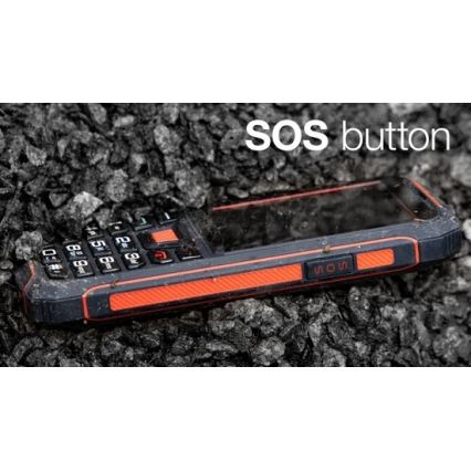 Evolveo - StrongPhone W4 vedenkestävä Dual-SIM-puhelin musta/punainen