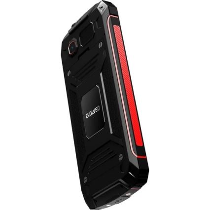 Evolveo - StrongPhone W4, vesitiivis Dual-SIM-puhelin musta/punainen