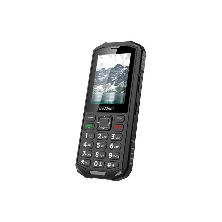Evolveo - StrongPhone X5, vesitiivis Dual-SIM-puhelin, musta/harmaa