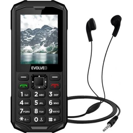 Evolveo - StrongPhone X5, vesitiivis Dual-SIM-puhelin, musta/harmaa