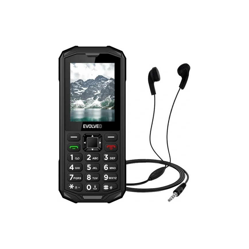 Evolveo - StrongPhone X5, vesitiivis Dual-SIM-puhelin, musta/harmaa
