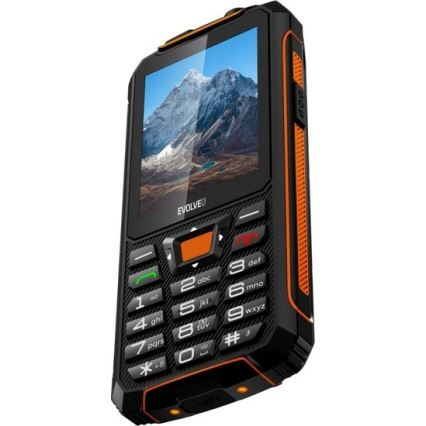 Evolveo - StrongPhone Z6 vesitiivinen Dual-SIM-puhelin, musta/oranssi
