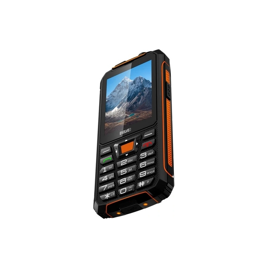 Evolveo - StrongPhone Z6 vesitiivinen Dual-SIM-puhelin, musta/oranssi
