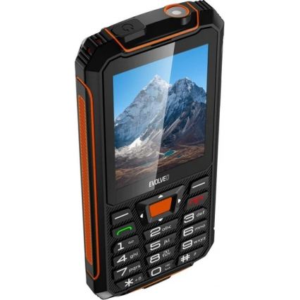 Evolveo - StrongPhone Z6 vesitiivinen Dual-SIM-puhelin, musta/oranssi