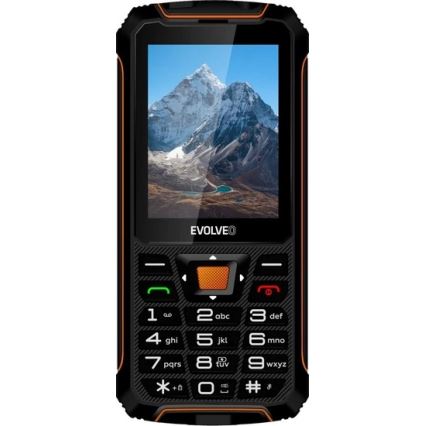 Evolveo - StrongPhone Z6 vesitiivinen Dual-SIM-puhelin, musta/oranssi