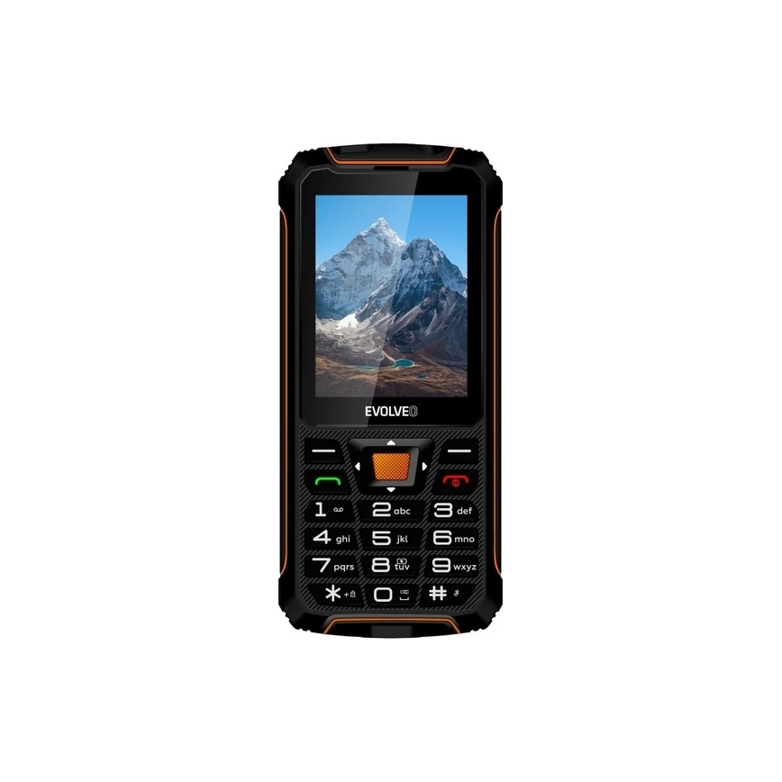 Evolveo - StrongPhone Z6 vesitiivinen Dual-SIM-puhelin, musta/oranssi