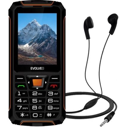 Evolveo - StrongPhone Z6 vesitiivinen Dual-SIM-puhelin, musta/oranssi