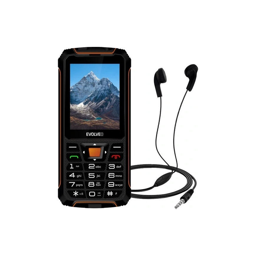 Evolveo - StrongPhone Z6 vesitiivinen Dual-SIM-puhelin, musta/oranssi