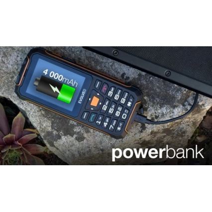 Evolveo - StrongPhone Z6 vesitiivinen Dual-SIM-puhelin, musta/oranssi