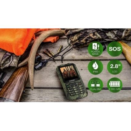 Evolveo - StrongPhone Z6 vesitiivis Dual SIM -puhelin metsästyskamuflaasi