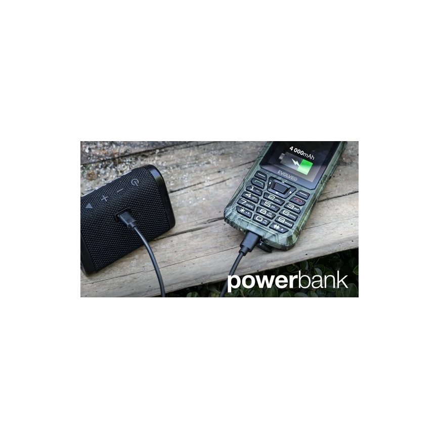 Evolveo - StrongPhone Z6 vesitiivis Dual SIM -puhelin metsästyskamuflaasi
