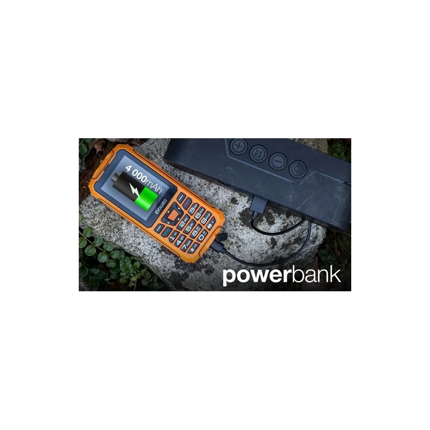 Evolveo - StrongPhone Z6, vesitiivis Dual SIM puhelin oranssi