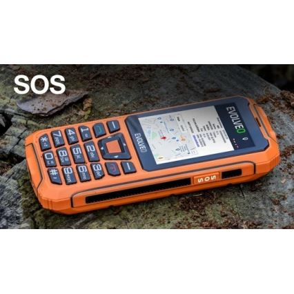 Evolveo - StrongPhone Z6 vesitiivis kaksois-SIM-puhelin, oranssi