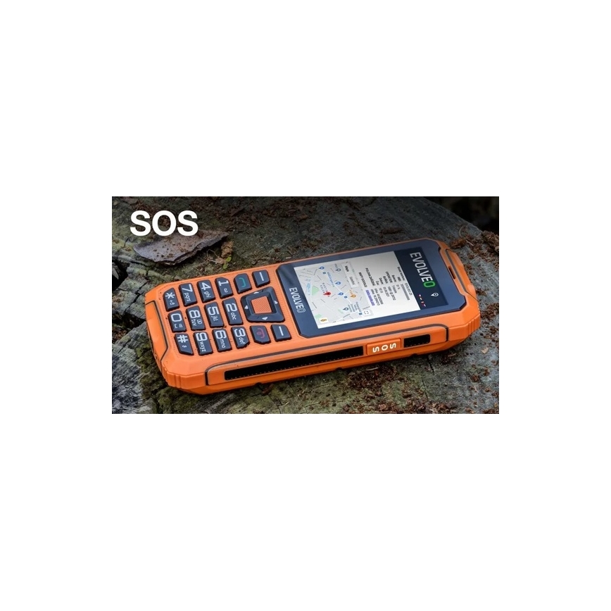 Evolveo - StrongPhone Z6 vesitiivis kaksois-SIM-puhelin, oranssi