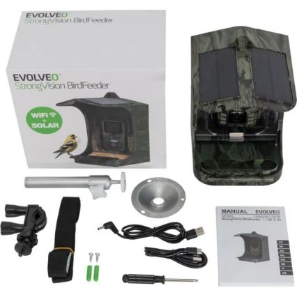 Evolveo - StrongVision BirdFeeder - älykäs lintujen ruokintalaite kameralla ja aurinkopaneeleilla