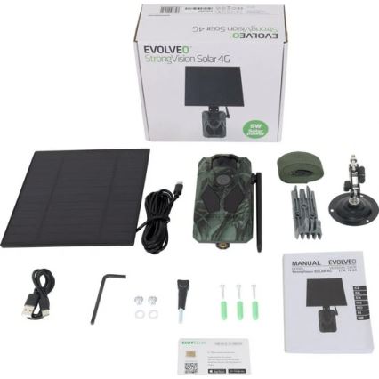 Evolveo - StrongVision Solar 4G, 4G-riistakamera sovelluksella ja aurinkopaneelilla