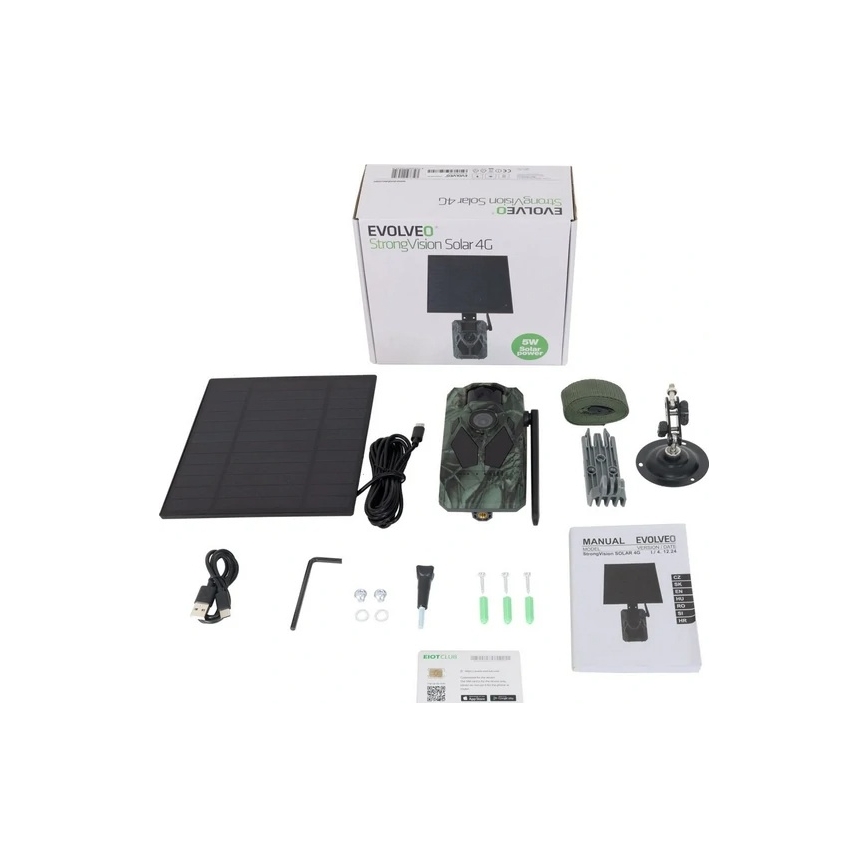 Evolveo - StrongVision Solar 4G, 4G-riistakamera sovelluksella ja aurinkopaneelilla