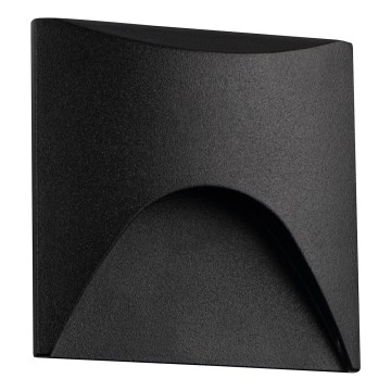 EXIN LED-porrasvalaisin 2,5 W/230 V 3000 K IP65 musta, kulmikas