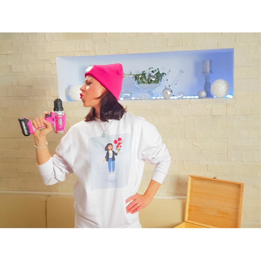 Extol - Akkukäyttöinen poraruuvinväännin 1300 mAh 12V vaaleanpunainen