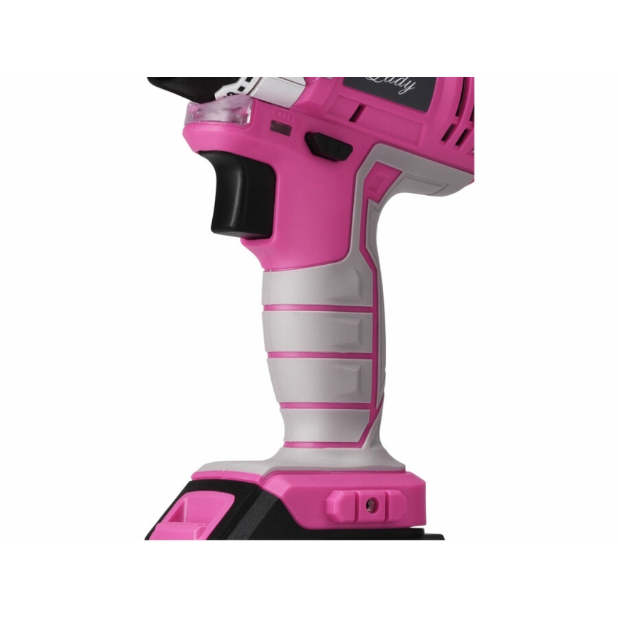 Extol - Akkukäyttöinen poraruuvinväännin 1300 mAh 12V vaaleanpunainen