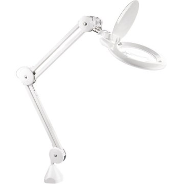 Extol - Himmennettävä LED-pöytävalaisin suurennuslasilla LED/10W/230V valkoinen