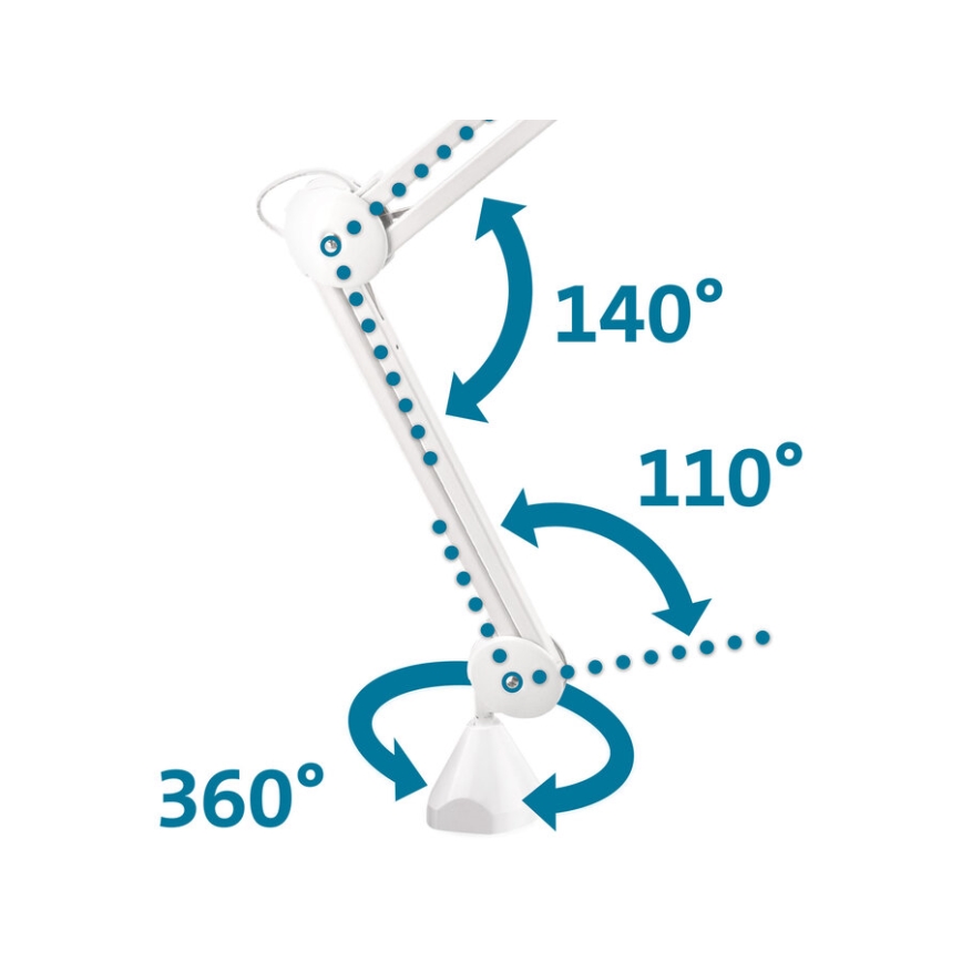 Extol - Himmennettävä LED-pöytävalaisin suurennuslasilla LED/10W/230V valkoinen