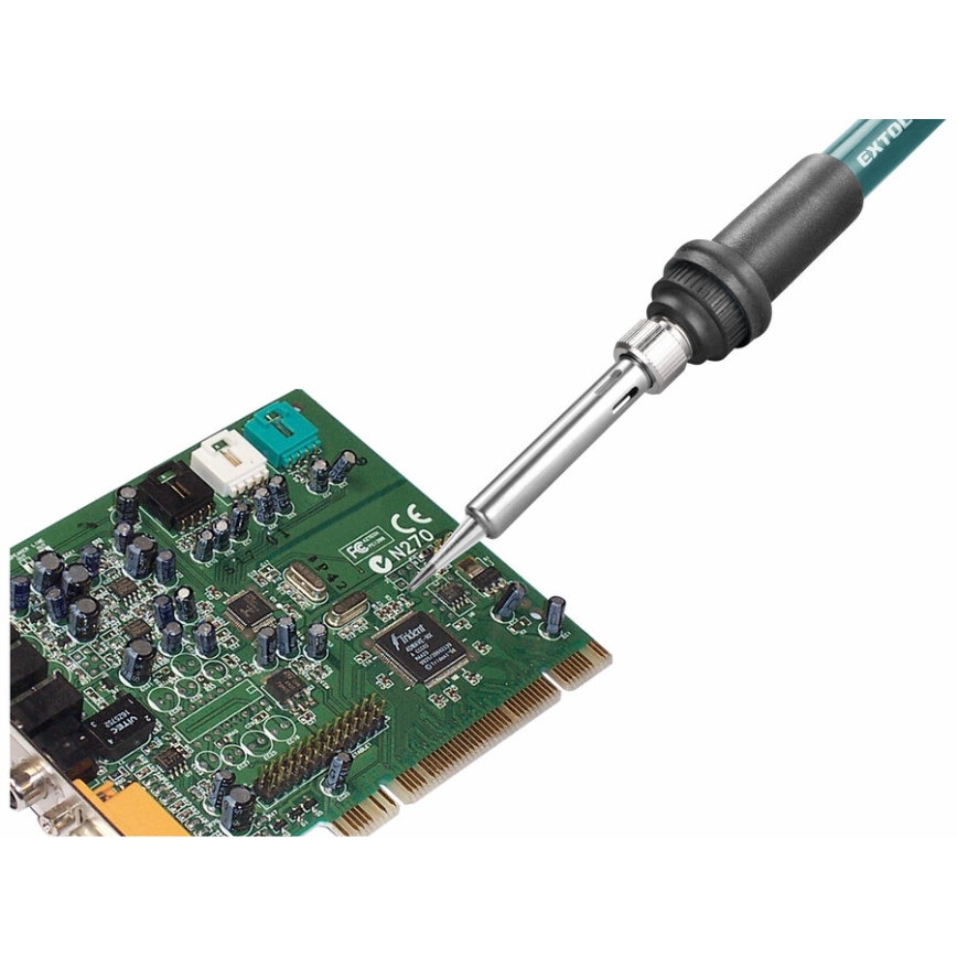 Extol - Juotosasema LCD-näytöllä, lämpötilan säädöllä ja kalibroinnilla