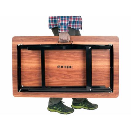 Extol - Kokoontaitettava työpöytä 100x60 cm ruskea/musta