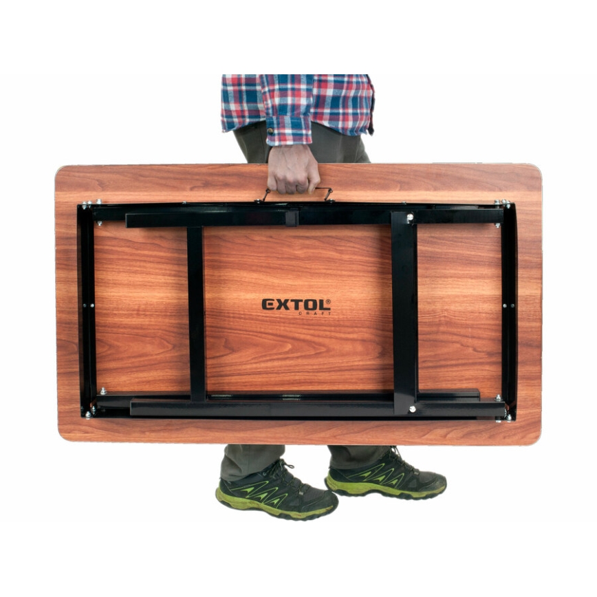 Extol - Kokoontaitettava työpöytä 100x60 cm ruskea/musta