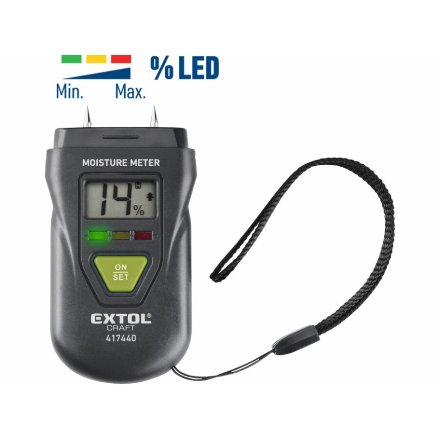 Extol - Kosteusmittari LCD-näytöllä 4xLR44