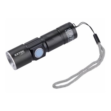 Extol - LED ladattava taskulamppu LED/3W/450 mAh/3,7V musta