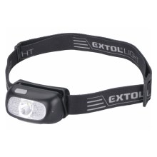 Extol - LED-otsalappu LED/5W/1000 mAh/3,7V IPX5 musta